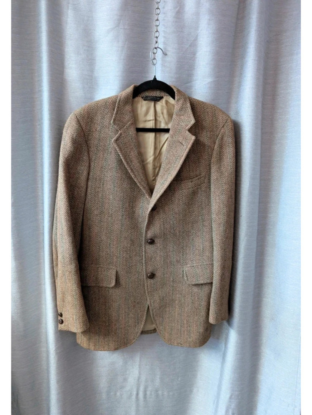 Vintage 70s Scotland Tweed Wool Sport Jacket M